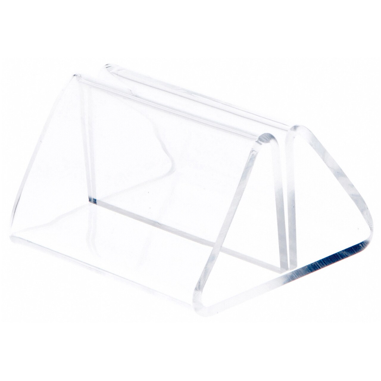 Plymor Clear Acrylic Pinch-Style Sign Clip Display with Label Front, 2" W x 1.875" D x 1.25" H